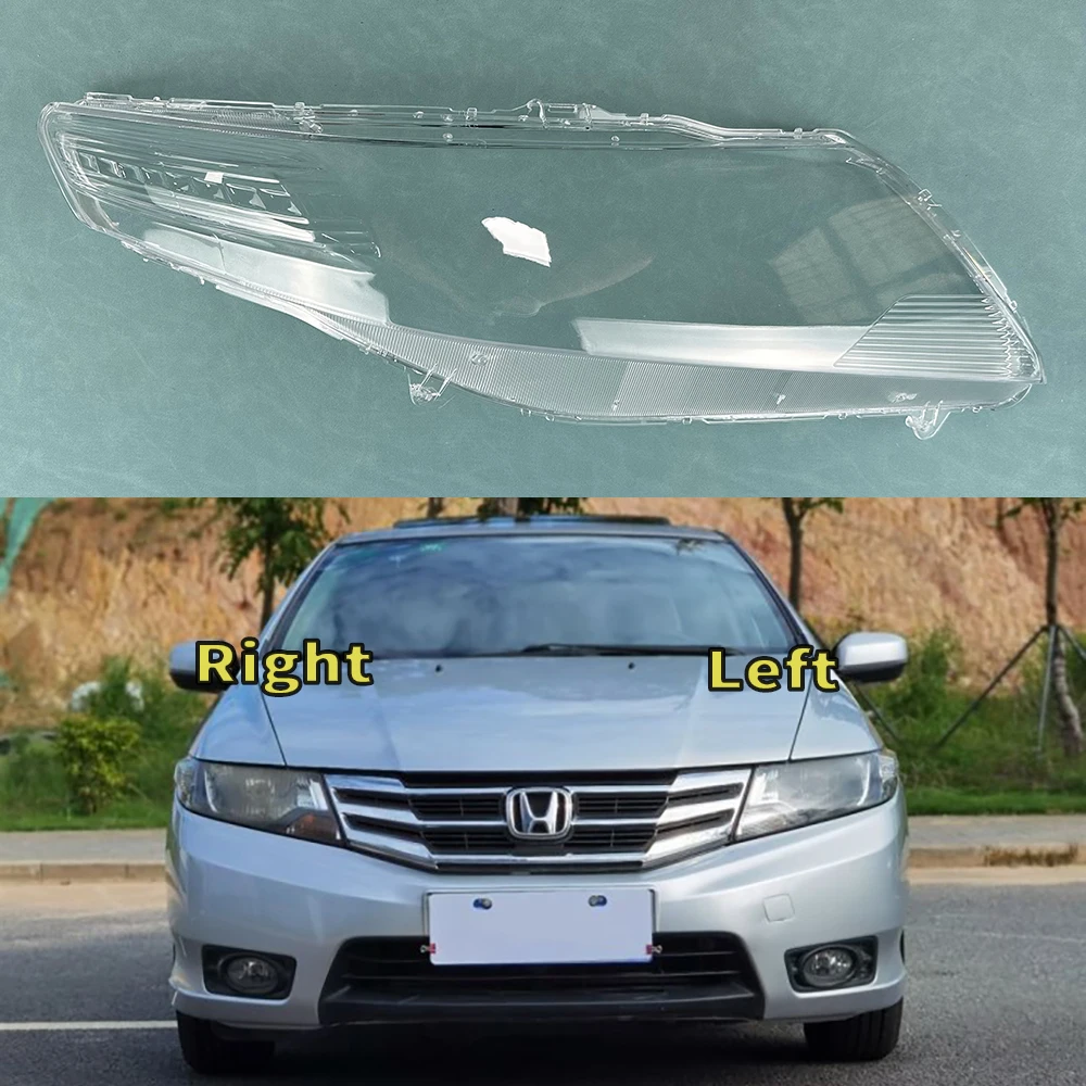 

For Honda City 2008 2009 2010 2011 2012 2013 2014 Headlamp Transparent Lampshade Shell Masks Headlight Cover Lens Plexiglass