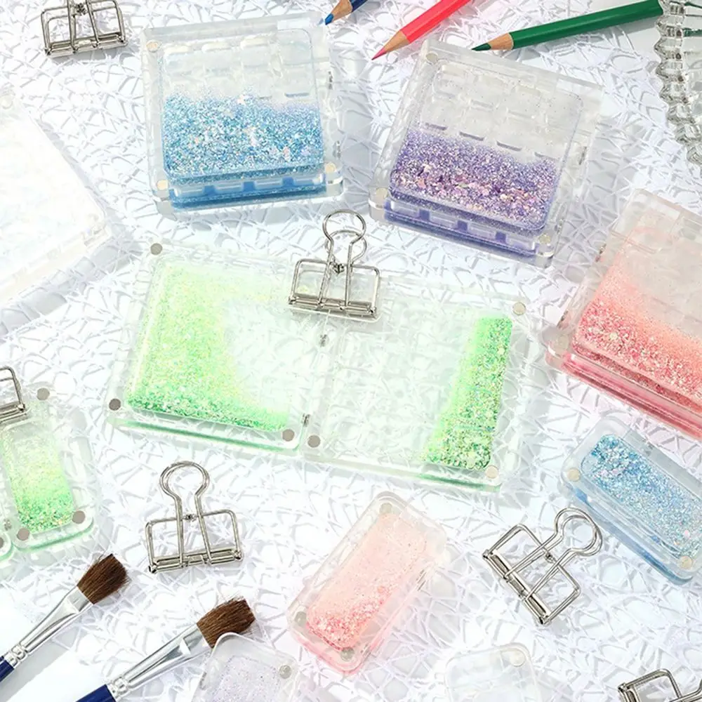 Палитра акриловых акварельных красок, магнитная коробка для пигментов сверкающей краски, водонепроницаемая складная пустая коробка для красок, студенческая коробка