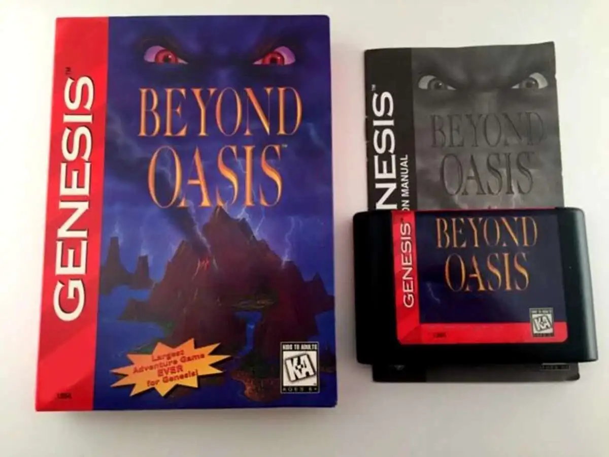 

Hot Sale Beyond Oasis With US Box And Manual Book 16Bit MD Game Card For Sega MegaDrive Genesis Consoles