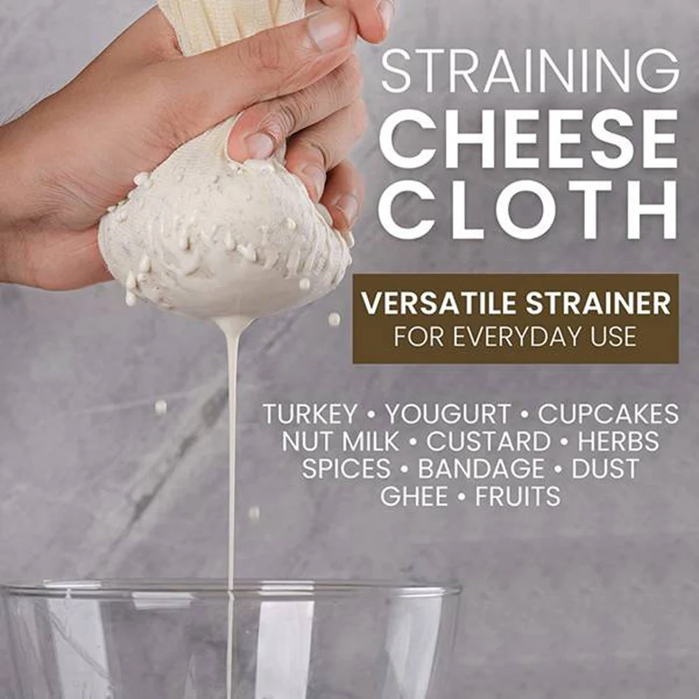 

Muslin Cloths for Cooking, Unbleached Cheese Cloths,Cotton Reusable and Washable Cheese Cloths for Straining