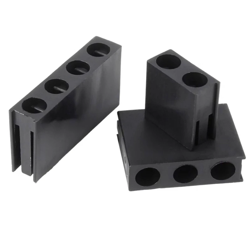 LED Indicator Light Base Black Square - Direct Plug Spacer Sleeve Fixing 1/2/3/4 Holes Universal LED Lamp Side Hole Seat