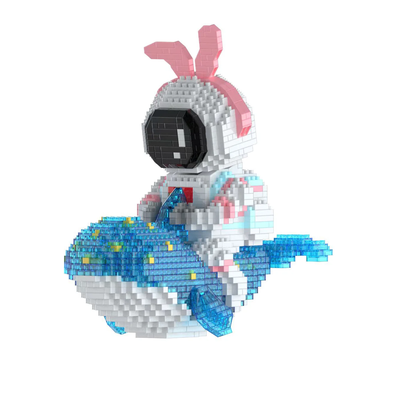 Whale Astronaut Micro Building Blocks Travel In Space Cosmonaut Assembly Spaceman Mini Brick Figures Toys For Kid Gift