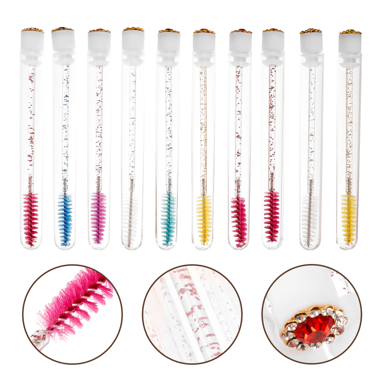 PENIKOKO 20 ensembles de Tubes de Mascara vides avec baguettes applicateur de cils et de sourcils outil de beauté convivial pour les voyages pour les femmes