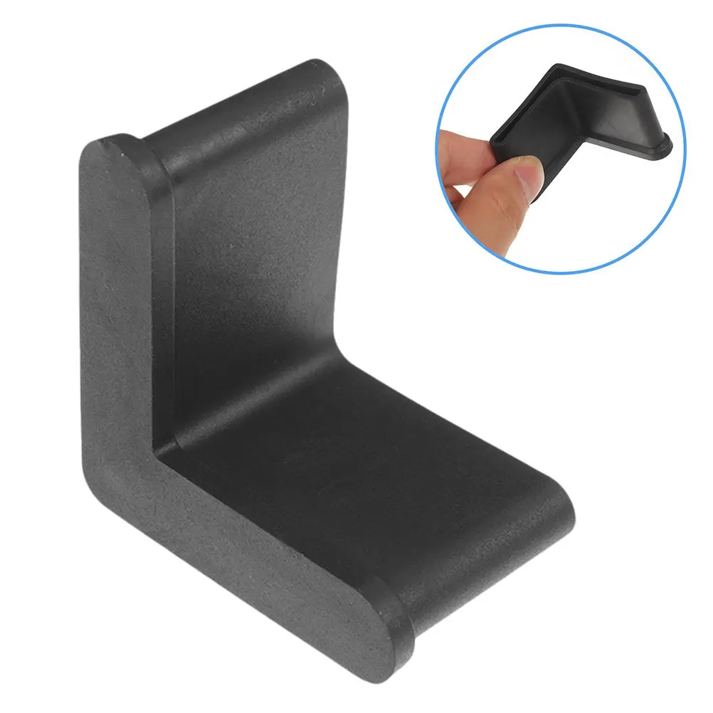 

8Pcs Furniture Rubber Caps 40x40mm Bed Frame Feet Replacement Non-Slip Ladder Foot Pads Chair Leg Tips Protectors Black
