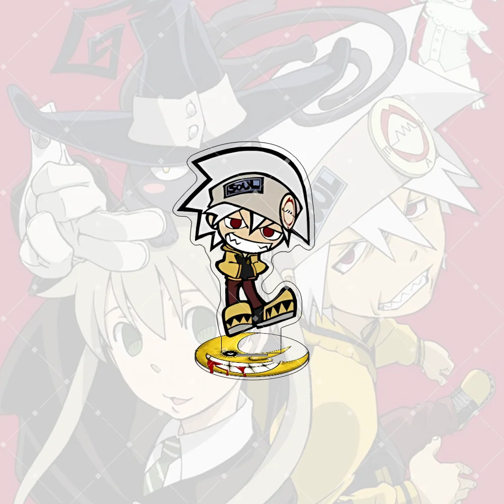 Anime Soul Eater 10CM Acrylic Stand keychain Anime Figure Maka Albarn Black Star Cute Model desktop decoration collection gift