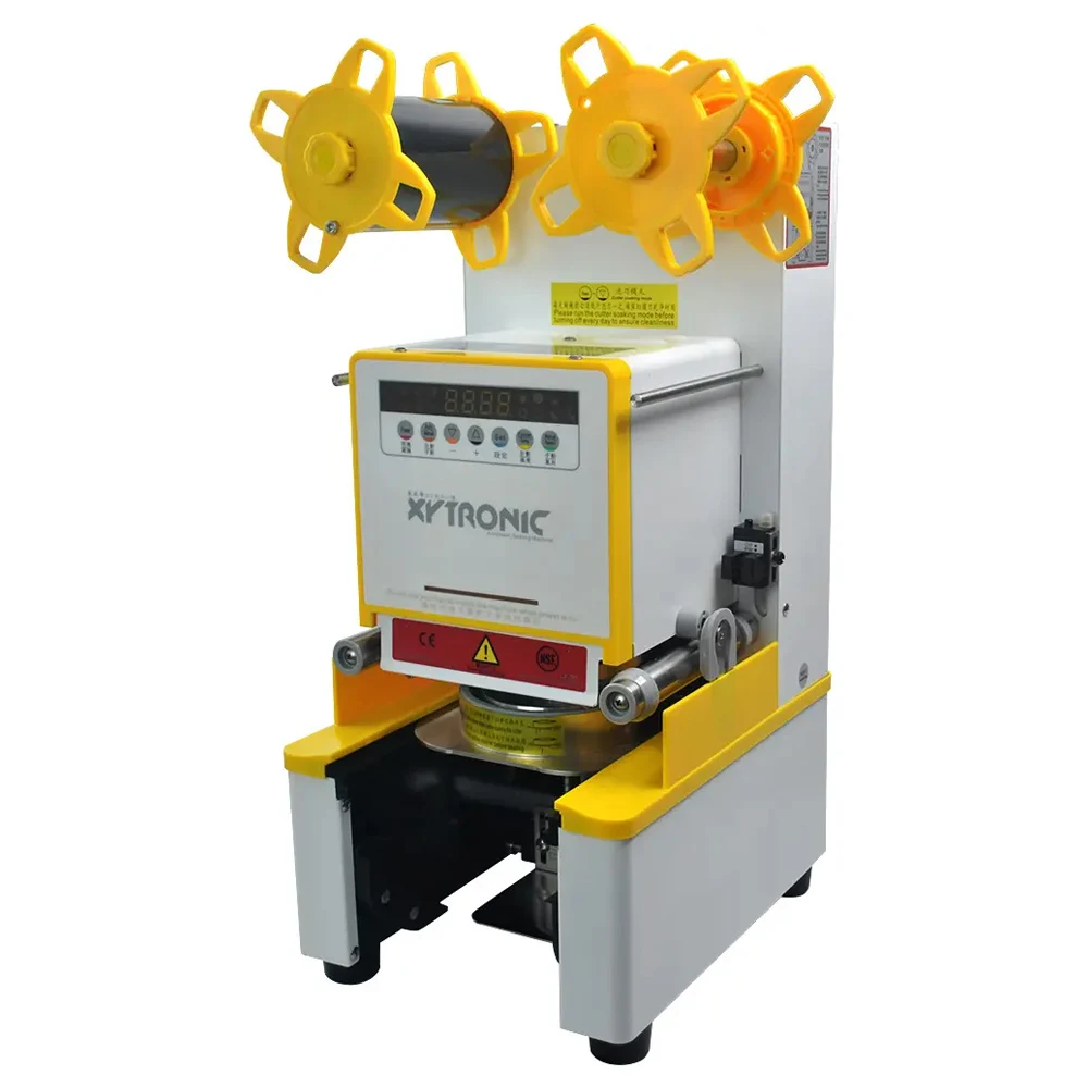 

XEOLEO Full Automatic Cup Sealing Machine Cup Sealer for 95mm/105mm/120mm Cup,Suitable for PP/PE/Paper/PLA Bubble Tea Machine