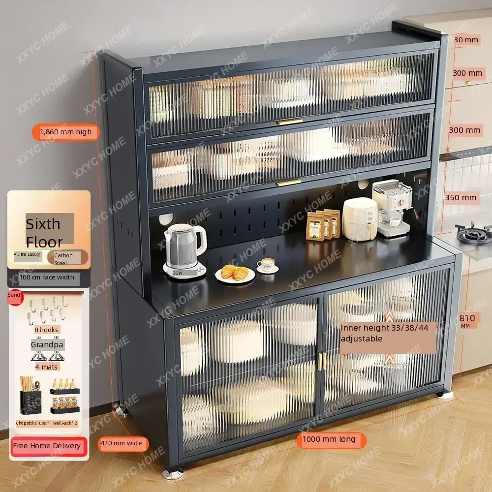 CXDZ  Modern Shelves Kitchen Cabinets Complete Storage Nordic Steel Kitchen Cabinets Metal Tall Luxury Muebles De Cocina