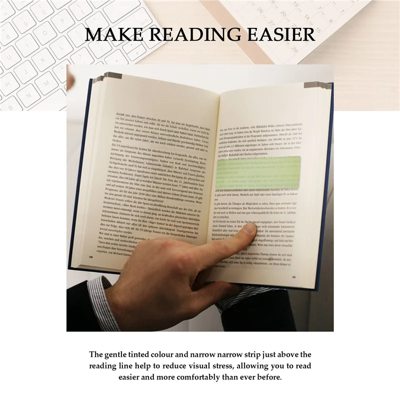 

A15F-16 Pieces Guided Reading Highlight Strips Colored Overlays Bookmark Reading Tracking Rulers With Line For Dyslexia, ADHD