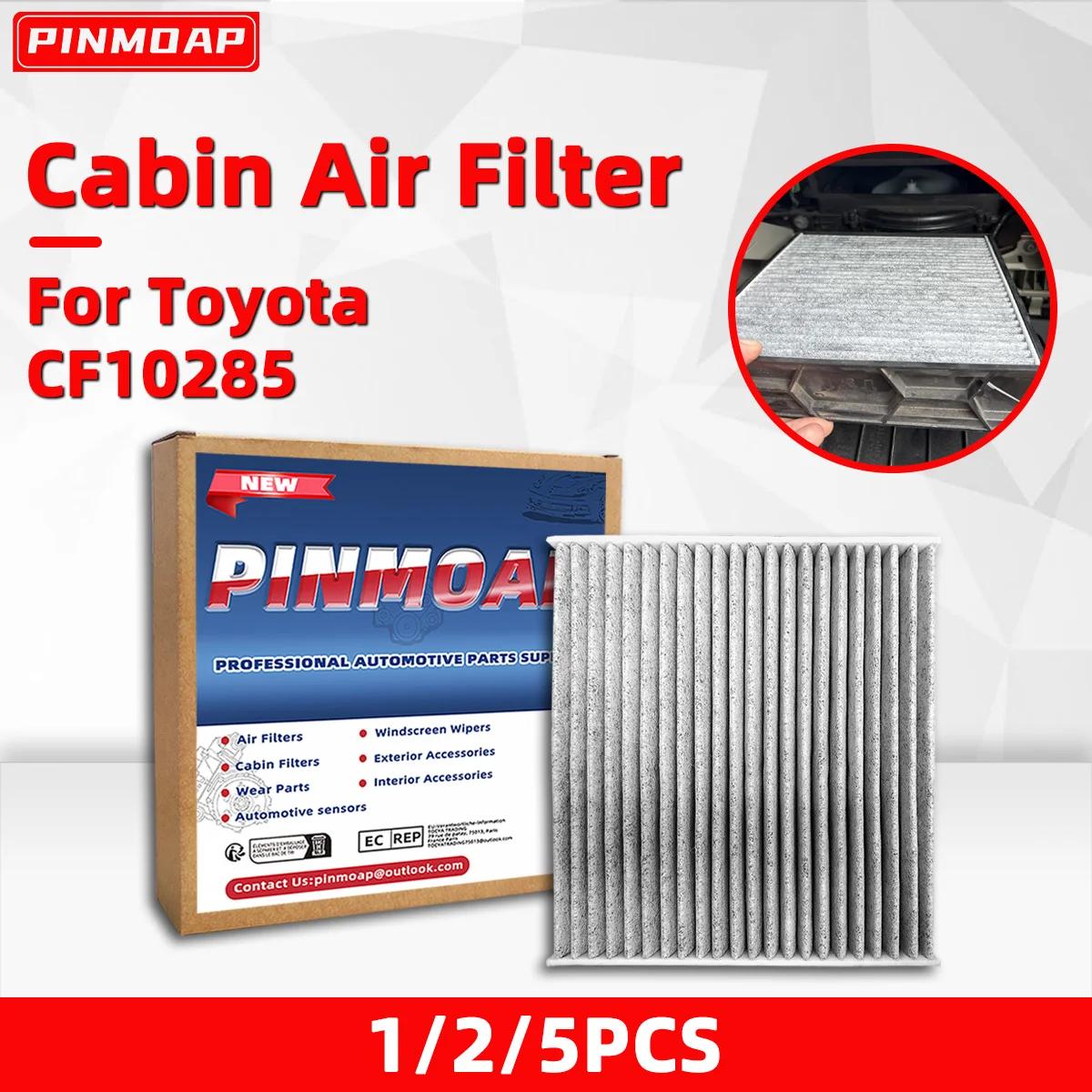 PINMOAP Automotive Air Conditioning Filter 87139-02020 Is Suitable For Toyota Camry Corolla Highlander Tundra Yaris Prius RAV4