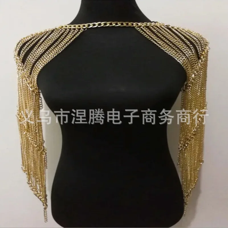 

Multi-layer metal chain, double shoulder arm body chain, European, American Amazon necklace accessories.