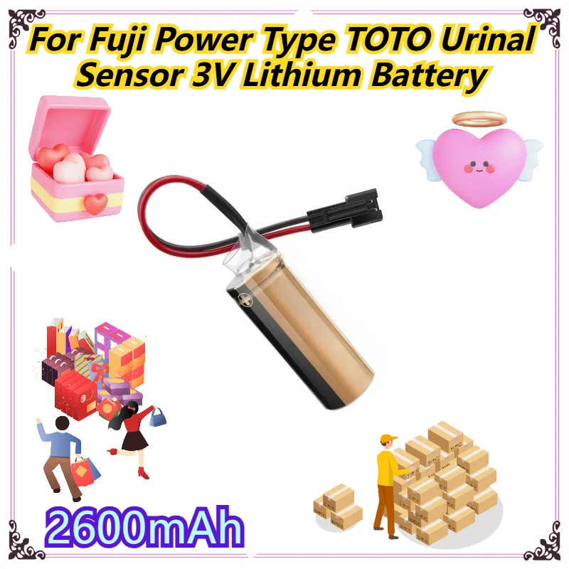 

2600mAh For Fuji Power Type TOTO Urinal Sensor 3V Lithium Battery