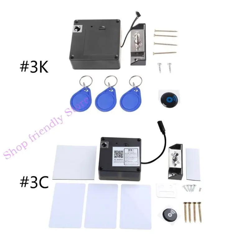 594A Nội các Vô hình điện tử RFID Khóa ẩn khóa cửa ngăn kéo khóa cửa cảm biến L
