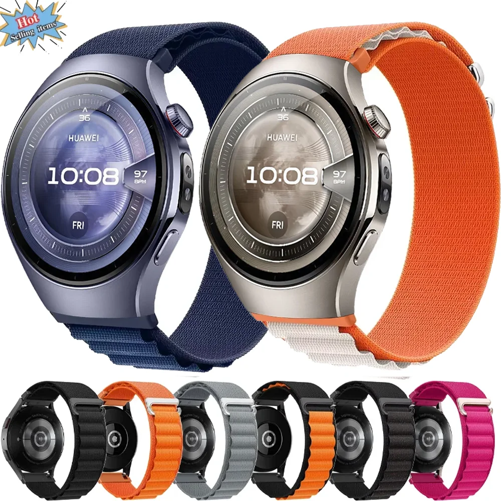20/22mm Alpine Loop Strap for Huawei Watch 5 46mm GT5 GT6 Pro 46mm Nylon Band Samsung Watch 7 6 5 4 Amazfit Active 2 Bip 6/GTR 4