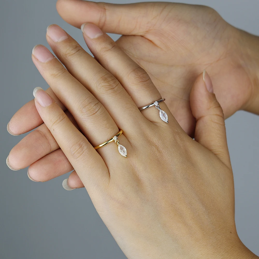 2025 New Arrivals Gold Plating Stacking Finger Ring Inlay 5A Bling Cubic Zirconia CZ Luxury  Geometry Unique Charm Jewelry