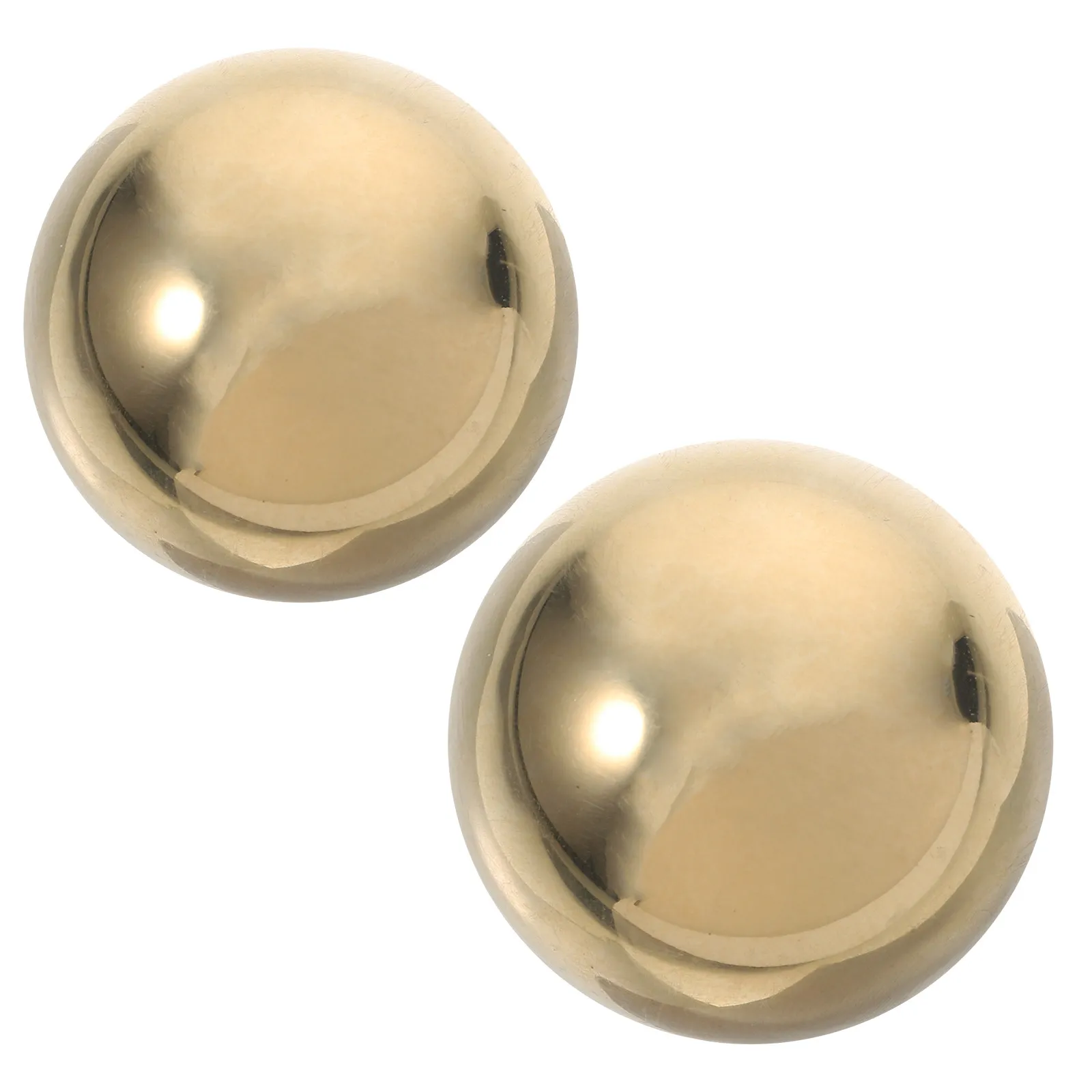 2Pcs Brass Hand Exercise Balls Solid Mirror Finish Gold Color 40Mm Decorative Spheres for Meditation Home Office Gym Health