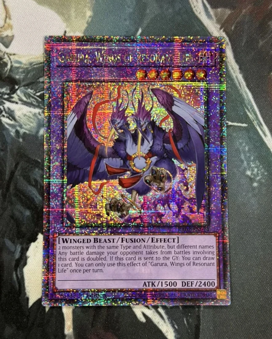 

Yugioh KONAMI TCG RA02-EN024 Garura, Wings of Resonant Life 25th Quarter Century Secret English 1st Edition Collection Mint Card