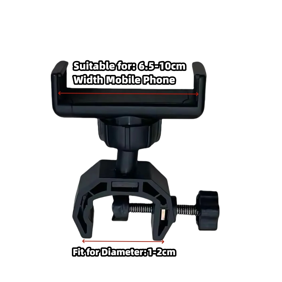 Phone/Mic Stand Universal C-Clip Design 360° Rotating Phone Holder for Boom Arms, Microphone Stands image 2