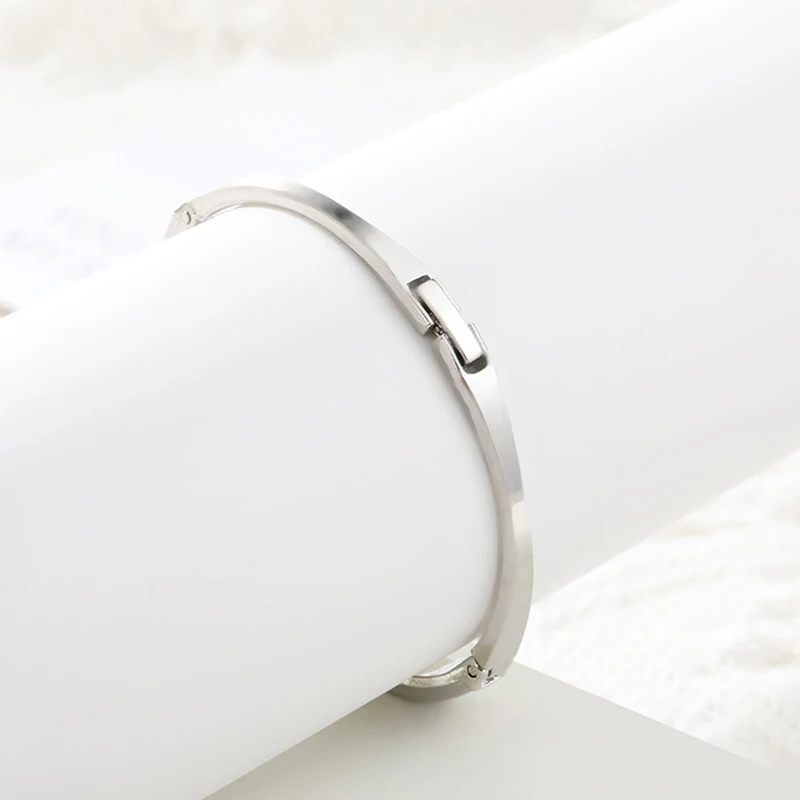 2025 جديد مجوهرات فاخرة أساور وأساور من الفولاذ المقاوم للصدأ أنثى القلب إلى الأبد الحب سوار Charm للنساء هدايا #3