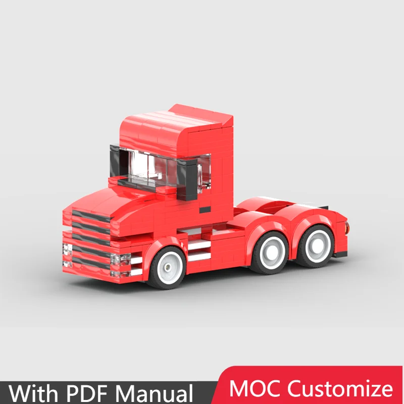 

261 шт., хит продаж, MOC, креативный красный грузовик, модульные строительные блоки, модель, обучающая игрушка «сделай сам», сборка для мальчиков, Рождественский подарок