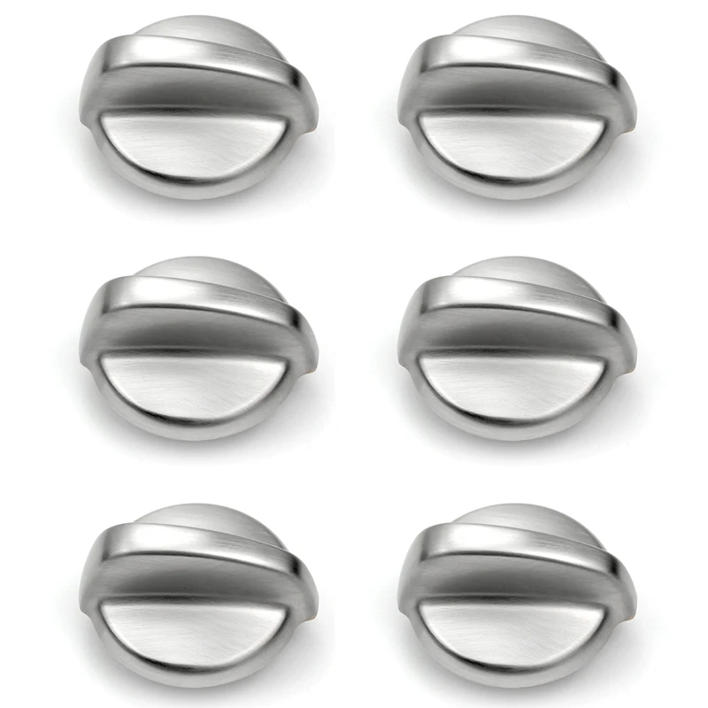 

WB03T10325 Range Chrome Burner Control Knob For GEE Cooktop Knobs 6 Pack Replacement For AP5690210 PS3510510 GE Series