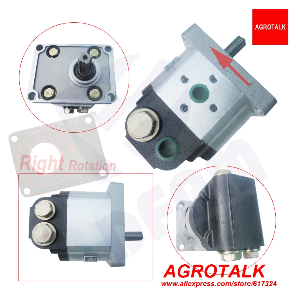 Hydraulic steering pump for Dongfeng tractor DF304, please check the pump rotation when order