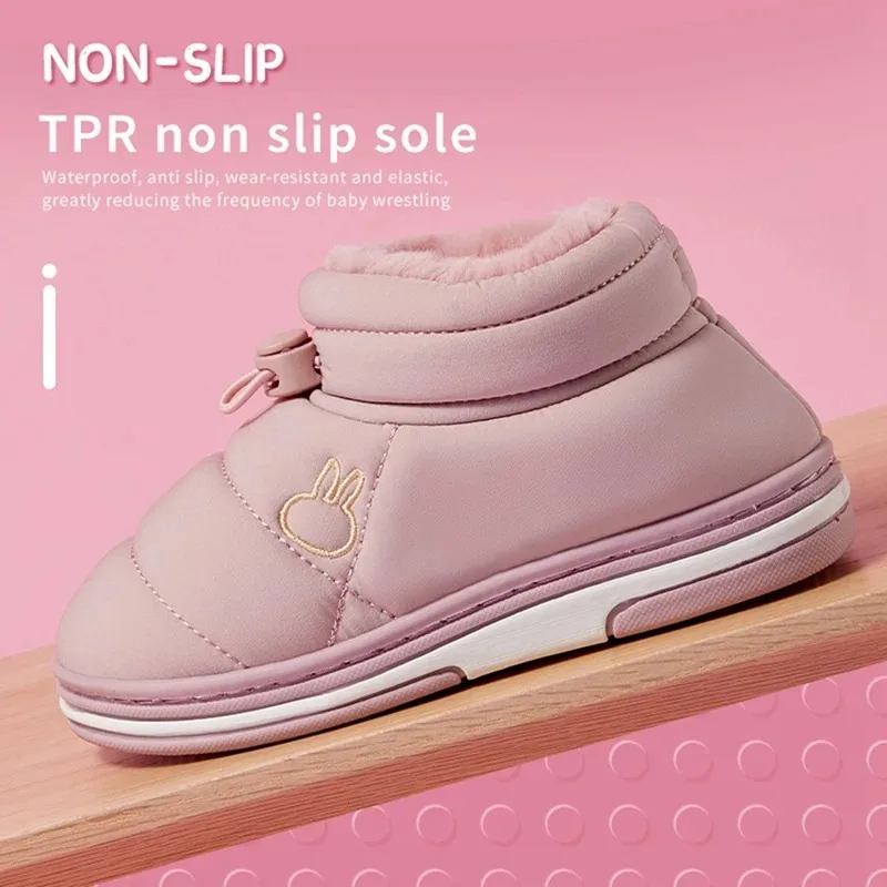 Chaussons d\'intérieur pour enfants, chaussures chaudes, monochromes, non ald, chambre de bébé, enfants, garçons, filles, enfants, maison, hiver