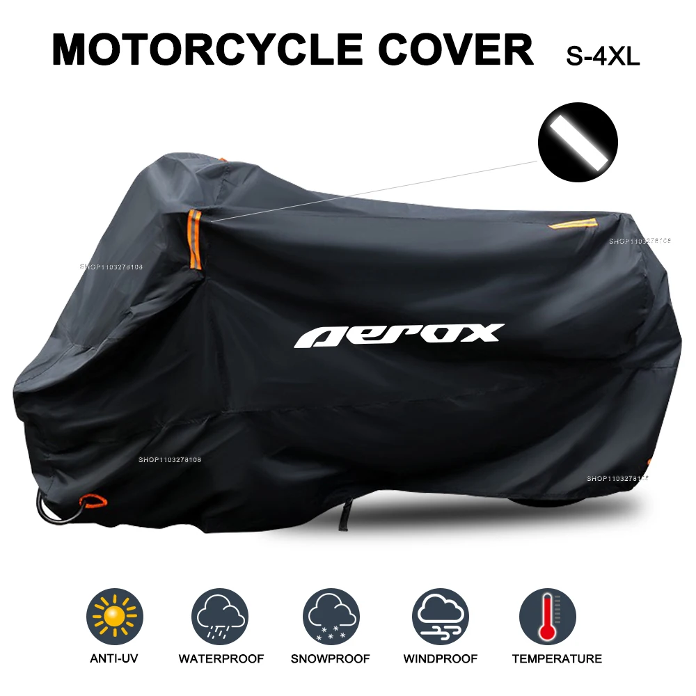 

Motorcycle Cover Waterproof Outdoor All Season Dustproof UV Protective Moto Rain Cover for Yamaha Aerox 155 50 50CC