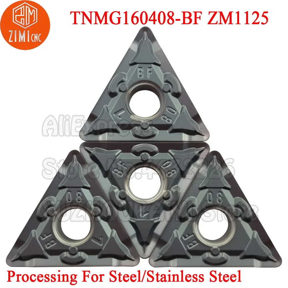 10 قطعة TNMG160408-BF ZM1125 TNMG160408 BF ZM1125 TNMG 160408 كربيد إدراج تحول أدوات القاطع مخرطة شفرة لالفولاذ المقاوم للصدأ