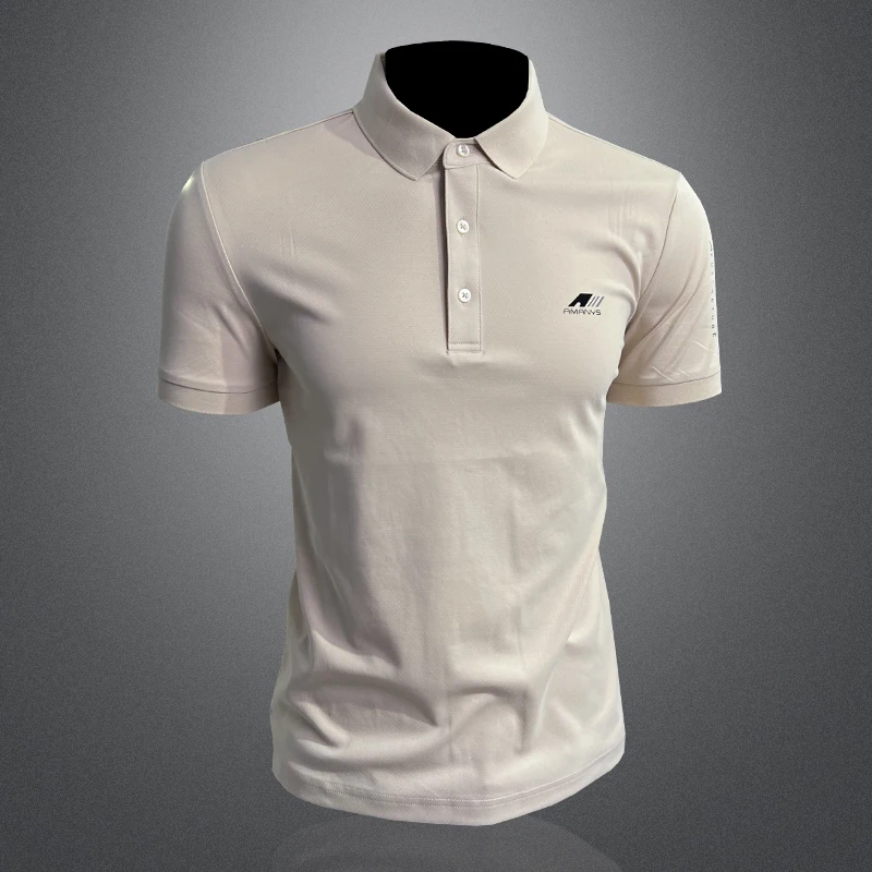 

Мужская повседневная футболка с коротким рукавом, приталенная, летняя, модная, новинка 2025 года, молодежная, из смесового хлопка и полиэстера, с идеальным кроем