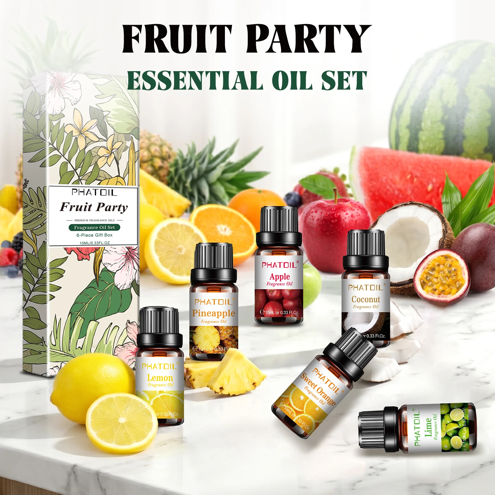 PHATOIL 6-delige fruitgeur-oli - Fragrance Oil Set recensie en prijs