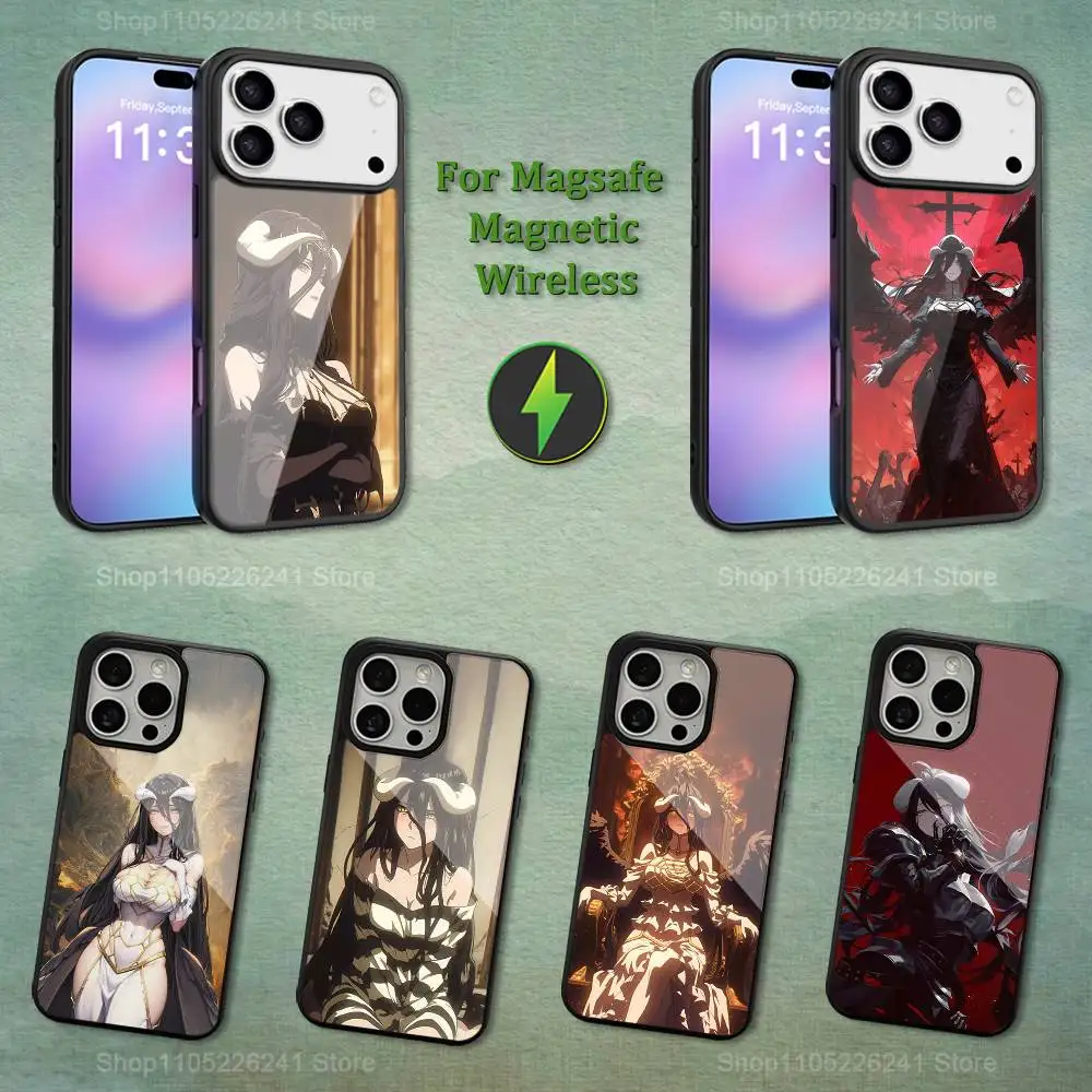 

Cute A-Albedo O-Overlords Phone Case For iPhone 13,12,11,16,15,17,14,Pro,Max,Plus,Mini, For Magsafe,Magnetic Wireless Charging