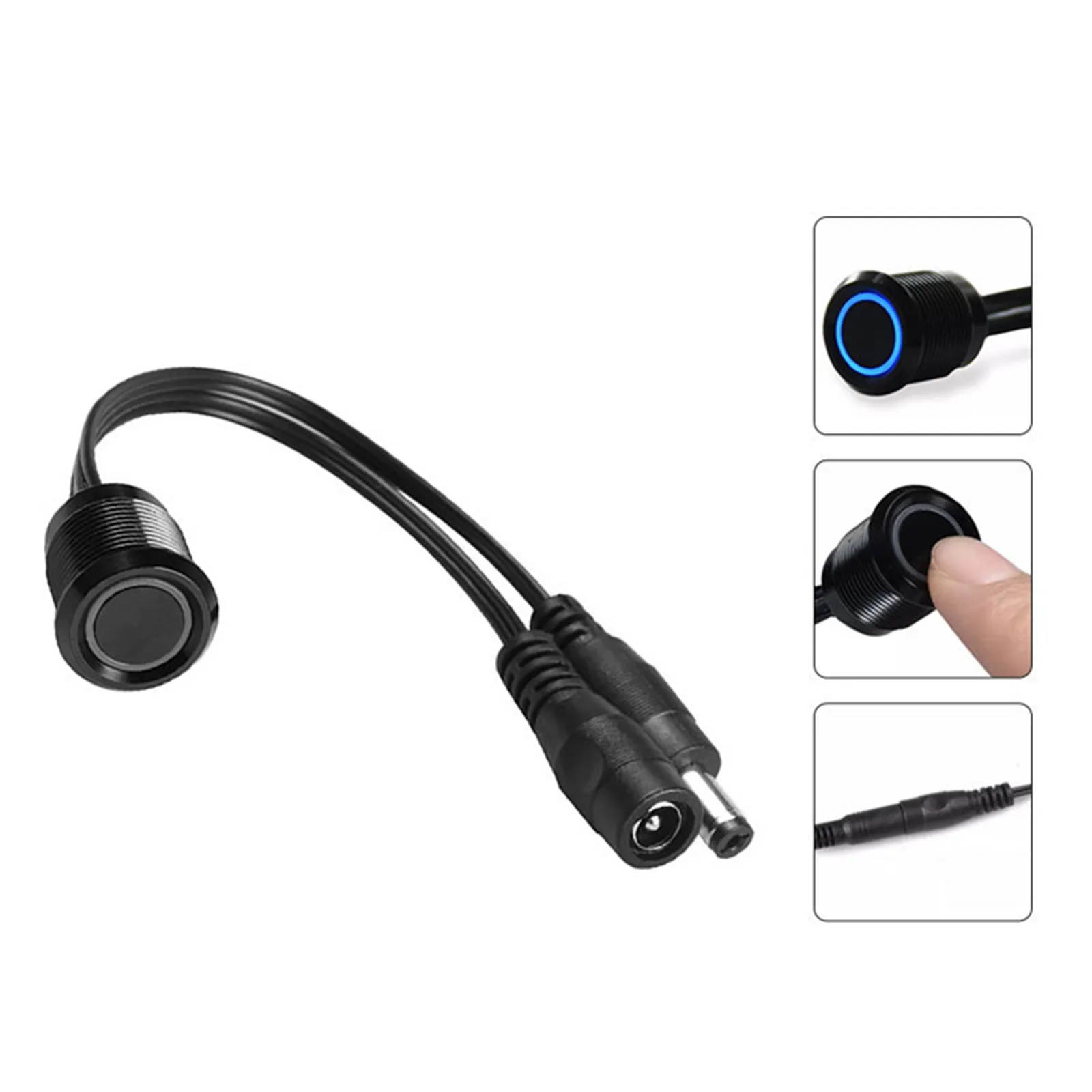 DC Sensor de Toque Conector do Interruptor, LED Strip Dimmer, Controlador Regulável, Fita Luz, 12V, 24V