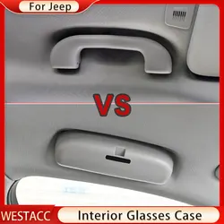 Car Sunglasses Case for Jeep Renegade 2015 - 2021 Compass MP 2017-2021 Holder Glasses Sunglass Eyeglasses Box Accessories