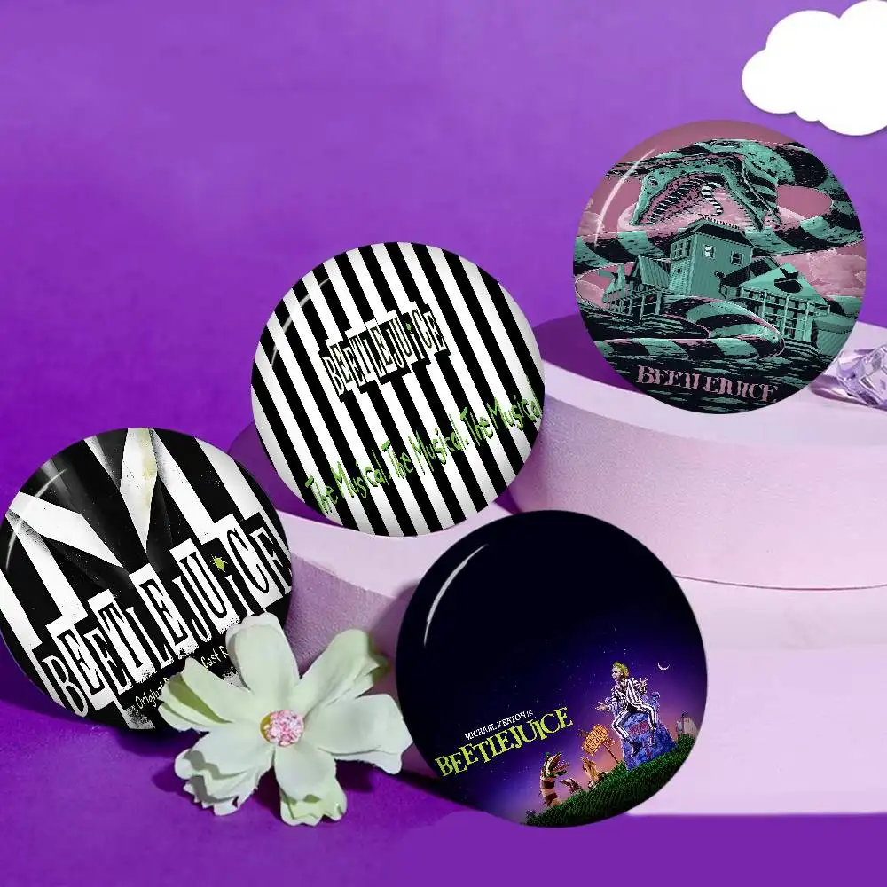 B-Beetlejuice Anime Anime Brooches Cute Cartoon  Badge Jacket Jeans Lapel Pin Gift Accessorie