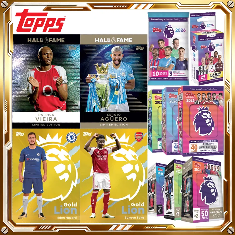 2026-topps-premier-league-football-cards-mystery-box-refractor-numbered-anime-trading-cards-birthday-holiday-toys-gifts-for-kids