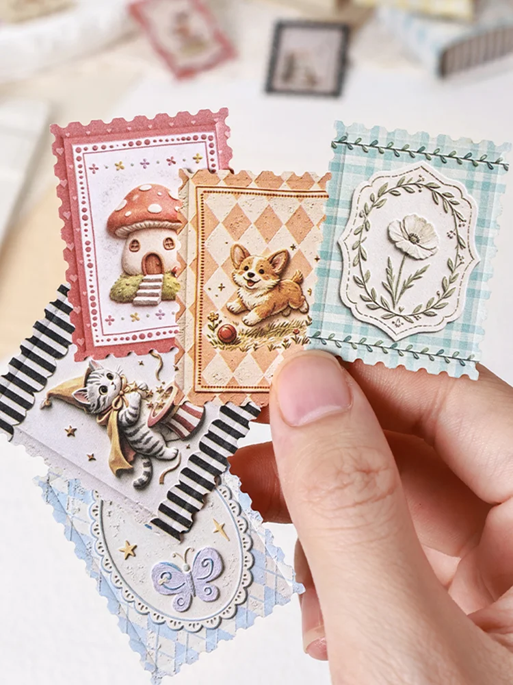 Vintage Floral & Animal Scrapbook Stickers — product detail 3