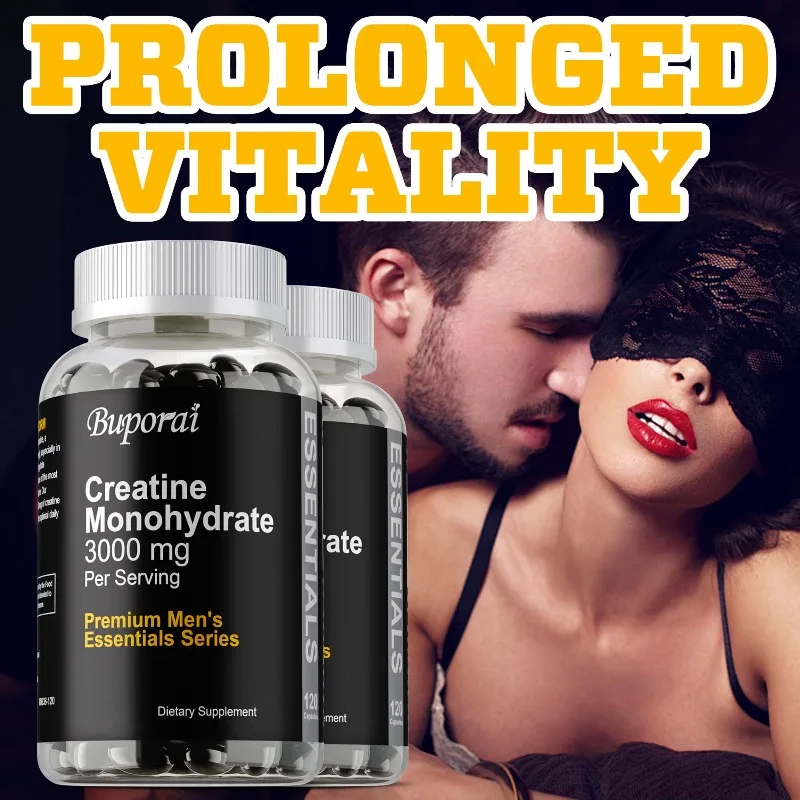 

Creatine Monohydrate Capsules for Muscle Mass Strength, and Performance Improvement Workout Recovery
