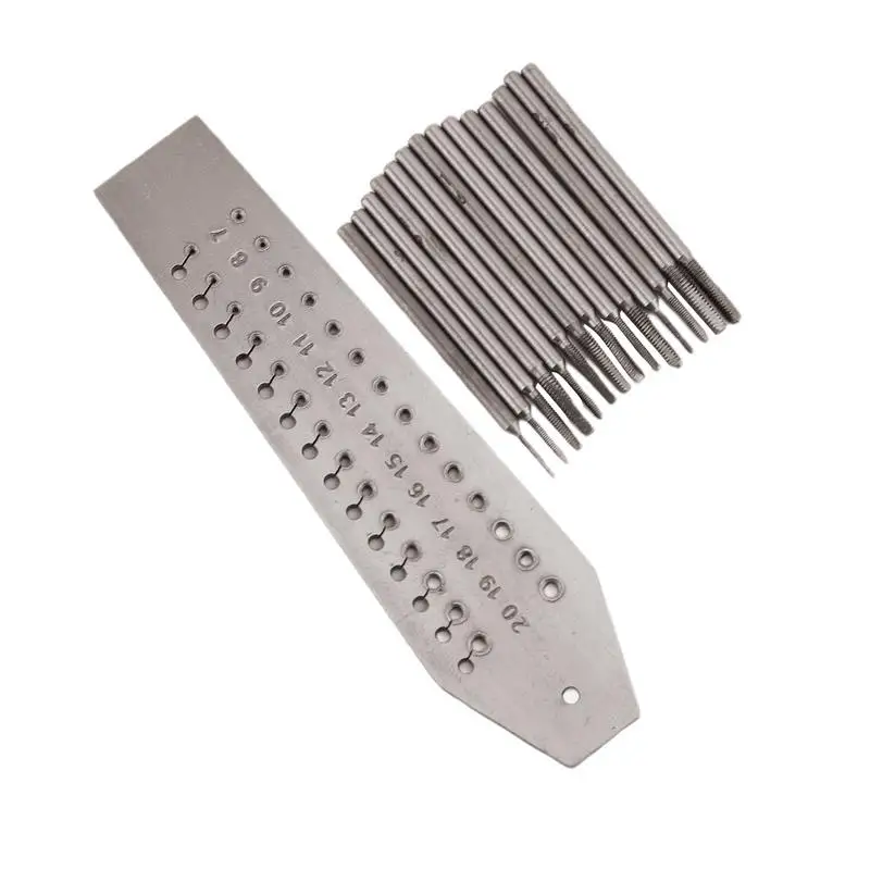 

Hand Tap Set Spiral Flute Taps 14 Taps And 1 Screw Plate Tap And Die Set Screw Extractor For Clocks And Watches Tapping