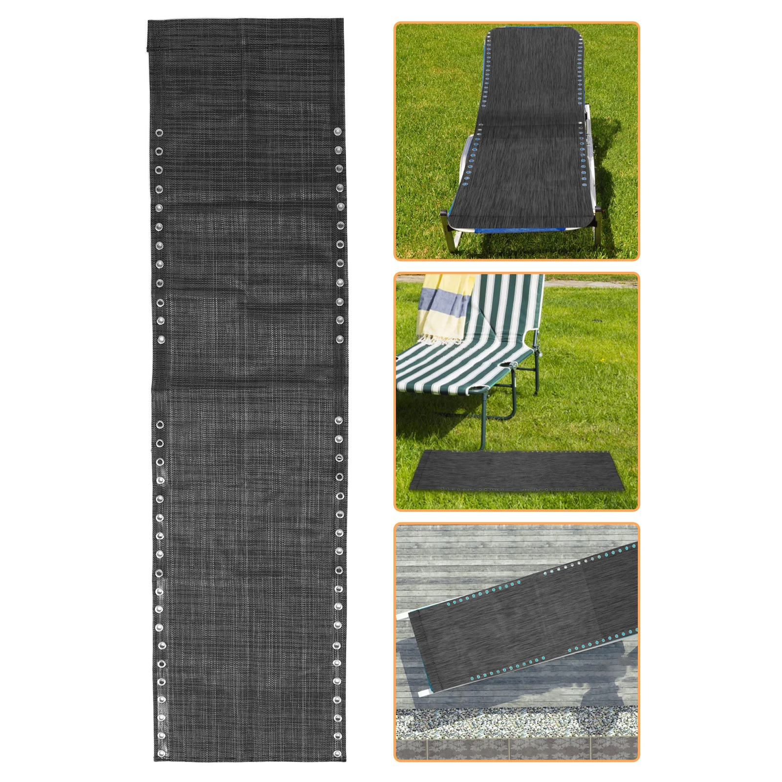 

1Set Folding Lounge Chair Replacement Fabric Outdoor Recliner Cover Breathable Mesh Patio Chair Repair Patio Furniture Repair
