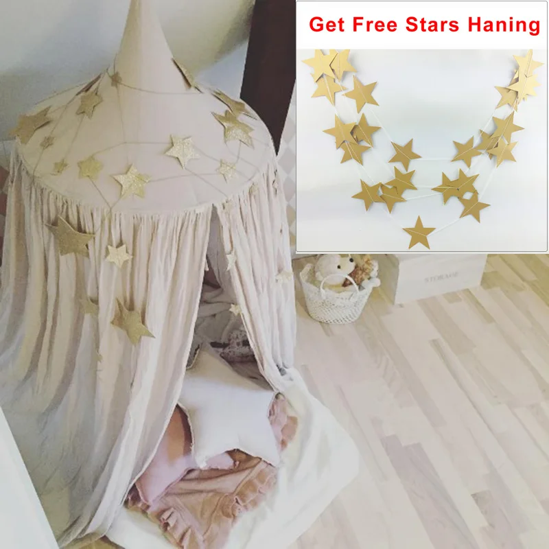 Jogar House tendas para crianças, Canopy Bed Curtain, Baby Hanging Tent, Berço, Children Room Decor, Round Hung Dome, Mosquito Net, Bed Valance