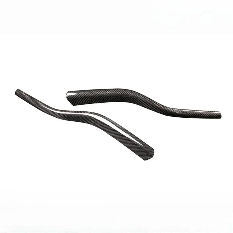 For Ferrari 458 Models Real Dry Carbon Fiber Rear Bumper Decorative Stickers From 2011-2016 Exterior Decoration Modification