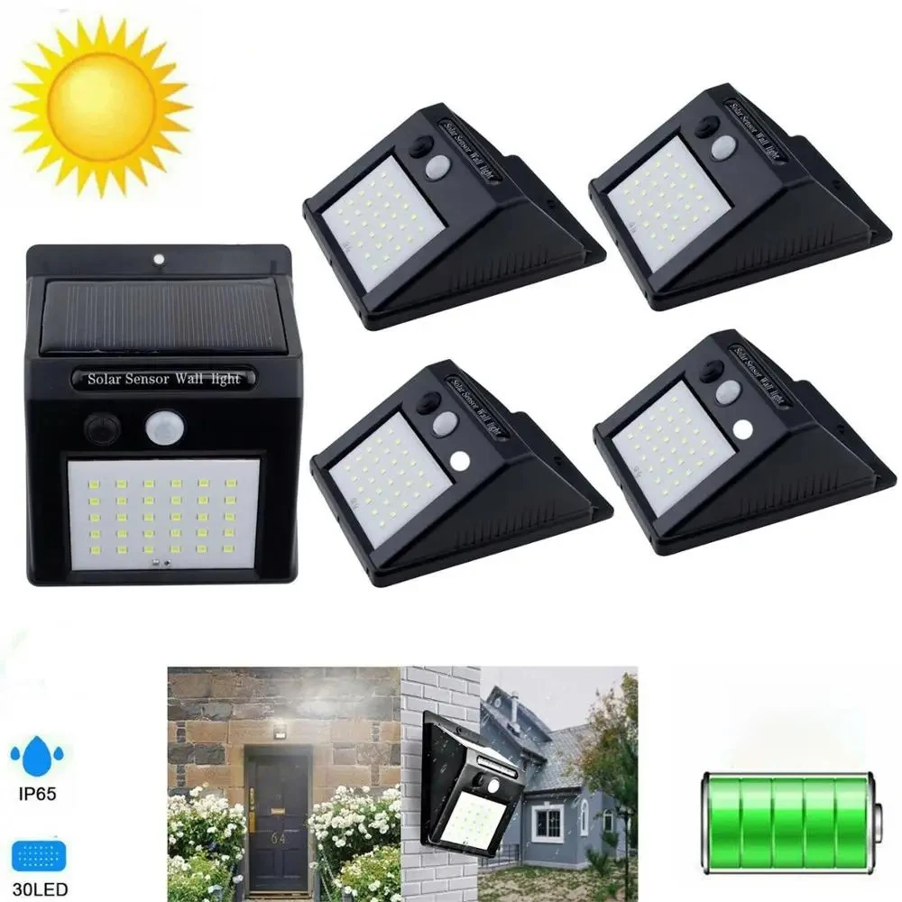 Hot Sale 30 LED Solar Light Wireless Sensor Waterproof Solar Wall Lamp Outdoor Motion Garden Decoration Spotlights