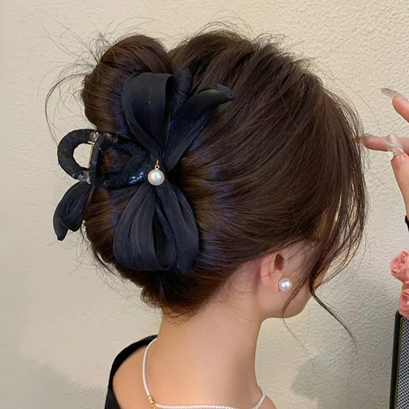 13Cm Gerimpelde Strikken Haarspeldjes Voor Vrouwen Haarspeld Doek Haarklauw Clip Haaraccessoires Mooie Meisjes Hoofddeksels