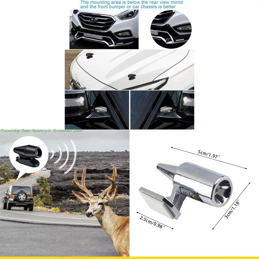 SZCH пары с оленями-животными черные ультразвуковые свистки для транспортных средств на мотоциклы набор 2-х колокол SZCH пары с оленями-животными черные ультразвуковые свистки для транспортных средств на мотоциклы набор 2-х колокол