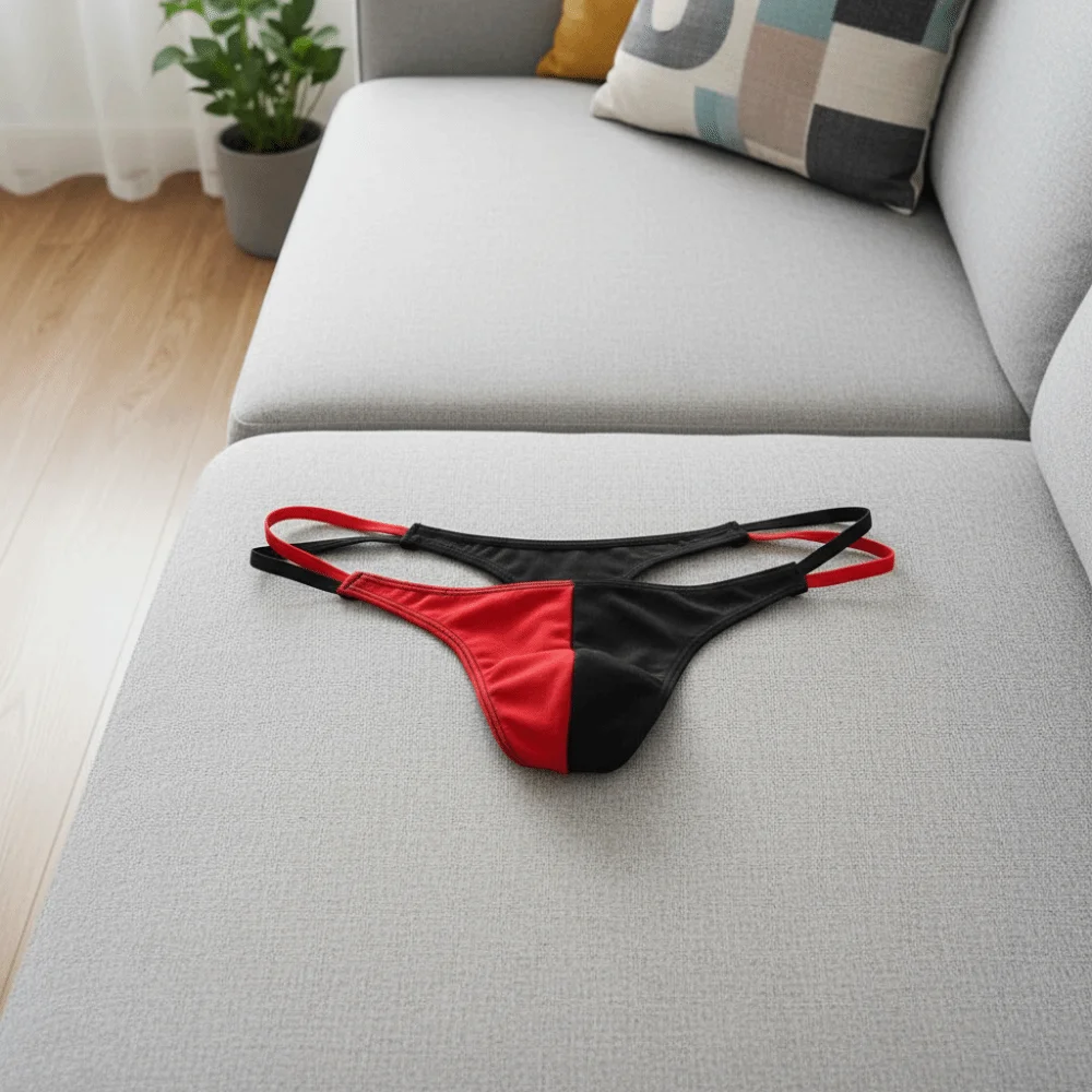 Soft Low Waist Men Ice Silk Thongs Thin Strap Underpants Men's Panties Underwear T-back Male Briefs Male
