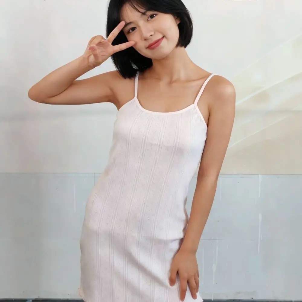 Elegant White Spaghetti Strap Mini Dress Summer Cotton Knitted Solid Color Casual Sleeveless Slim Fit Sexy Beachwear For Women