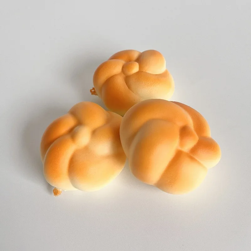 واقعية بو زهرة الخبز لينة ضغط انتعاش بطيء لعبة لتخفيف التوتر وهمية الغذاء التصوير الدعامة نافذة خزانة نموذج الديكور #1