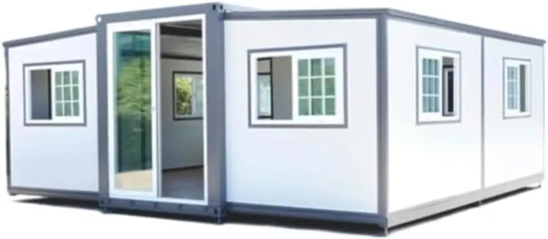 Portable Prefabricated Tiny Home 40x20ft, Mobile Expandable Plastic Prefab House for Hotel, Booth, Office, Guard House, Shop