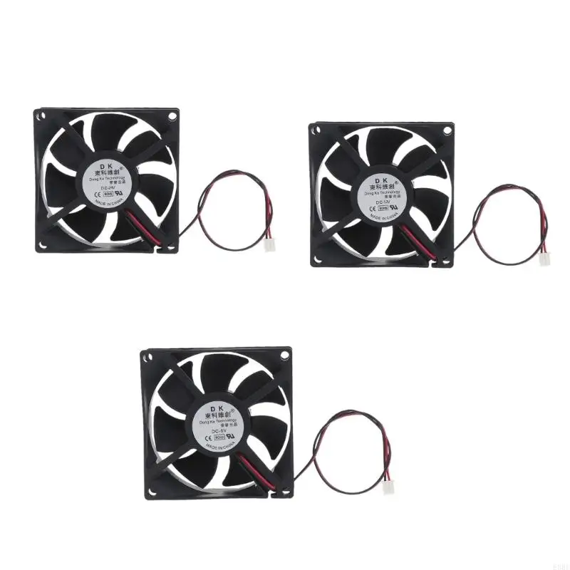 80mm/3.15 inch for  Fan 12V 5V 24V Computer Fan 2 Pin XH 2.54 8025 High  Cooling Fan 3300RPM