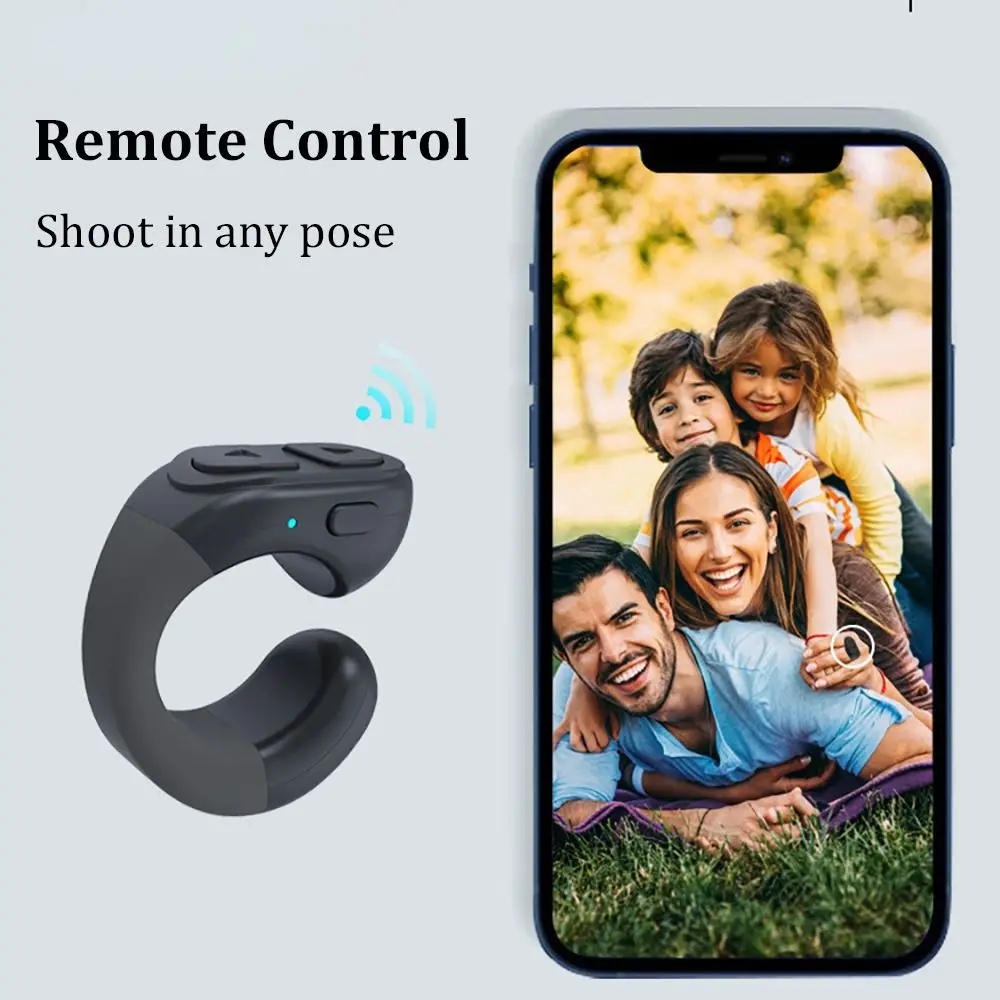 Wireless For Short Video Scrolling Ring Bluetooth-Compatible for IPhone Ipad Android Phone E-book Page Turner